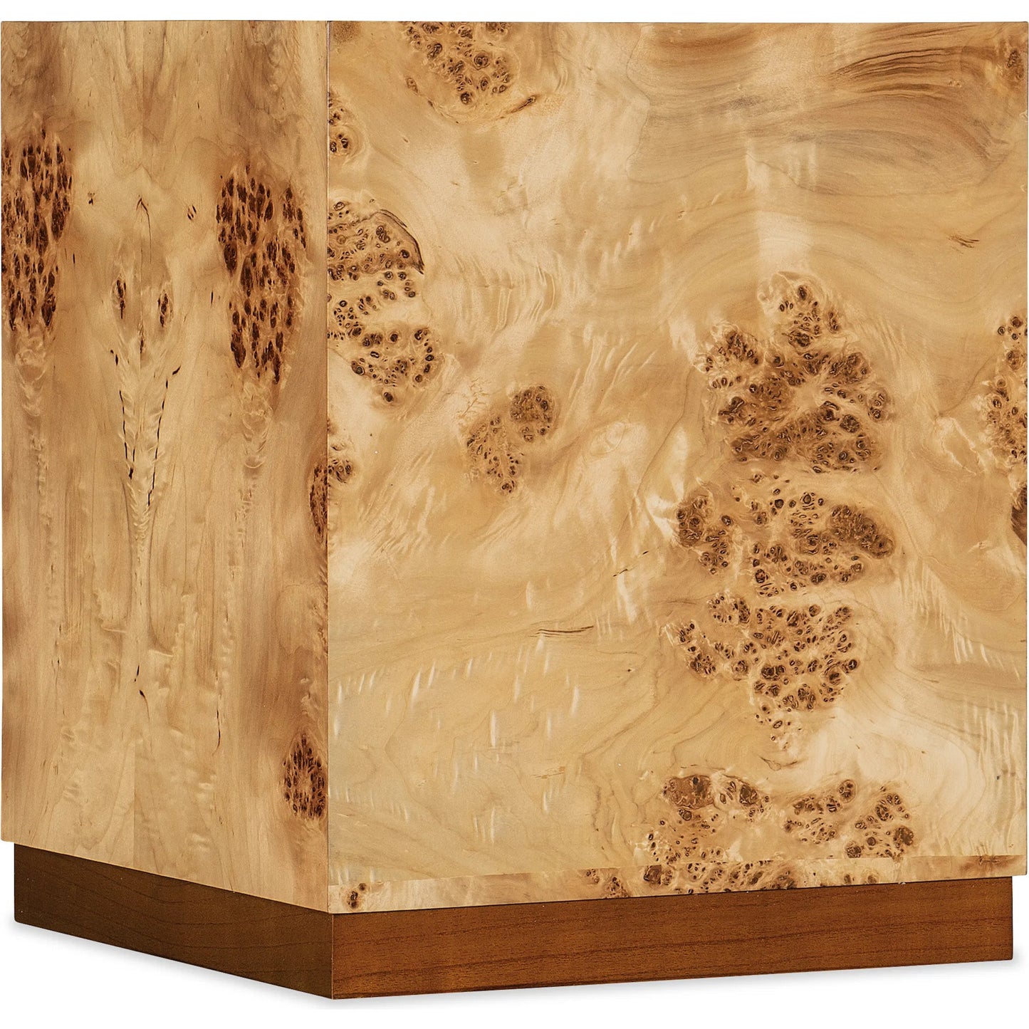 003 SI-2193353 | Additional Silo | Auberon Burl Side Table by Hooker Furniture in light natural burl. Made from unique in a unique style.