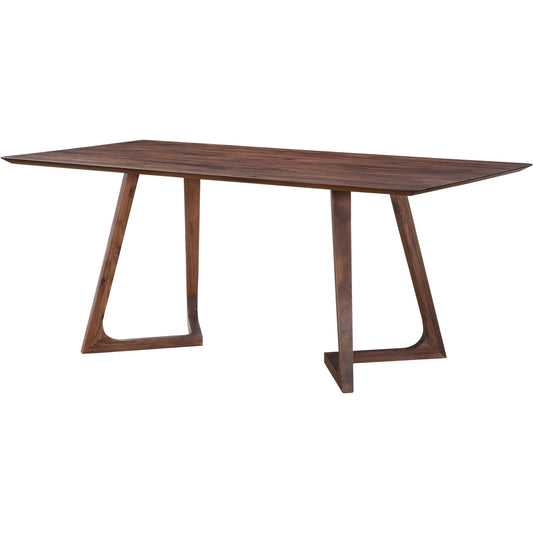 Godenza Dining Table by Moe's Home Collection in brown. Made from solid american walnut in a modern style.