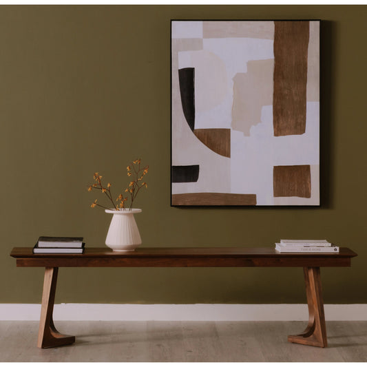 Godenza Bench by Moe's Home Collection in brown. Made from solid walnut in a modern style.