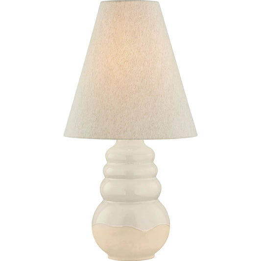 Tybee Table Lamp by Hudson Valley in aged brass, ceramic elemental white. Made from ceramic in a transitional style.