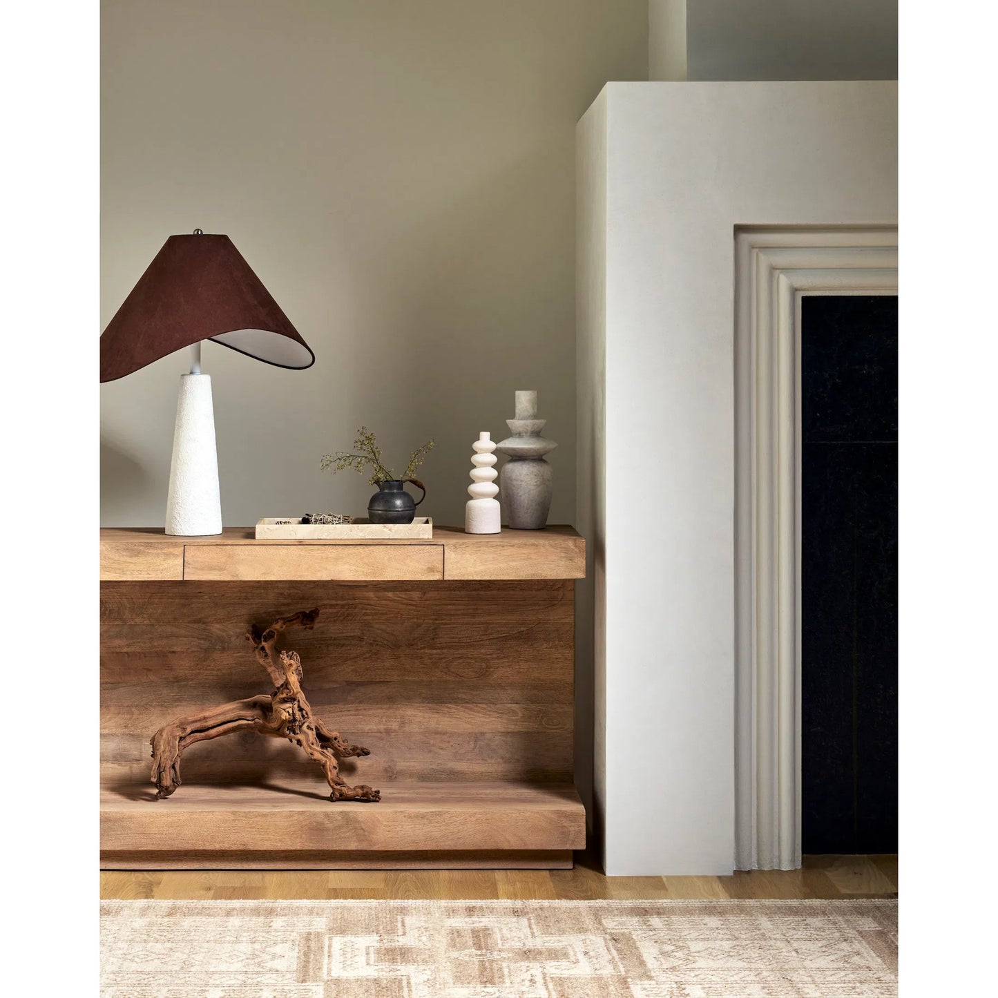 006 SI-2133324 | Lifestyle | Coburn Console Table - 530921 by Surya in natural. Made from top: mango wood, base: mango wood in a modern style.