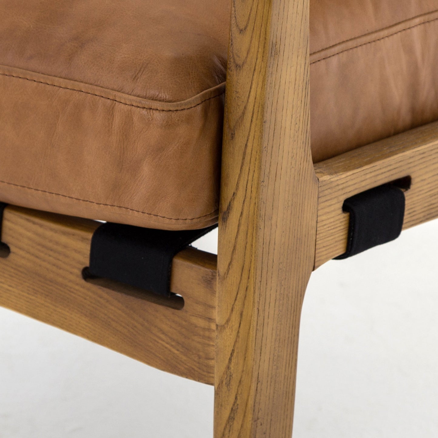 008 S-258371 | Additional Silo | Silas Chair by Four Hands in patina copper, ash wood natural. Made from top grain leather, solid ash in a cottage & farmhouse style.