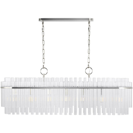 Beckett Linear Chandelier by Visual Comfort & Co.. Made from steel in a modern style.