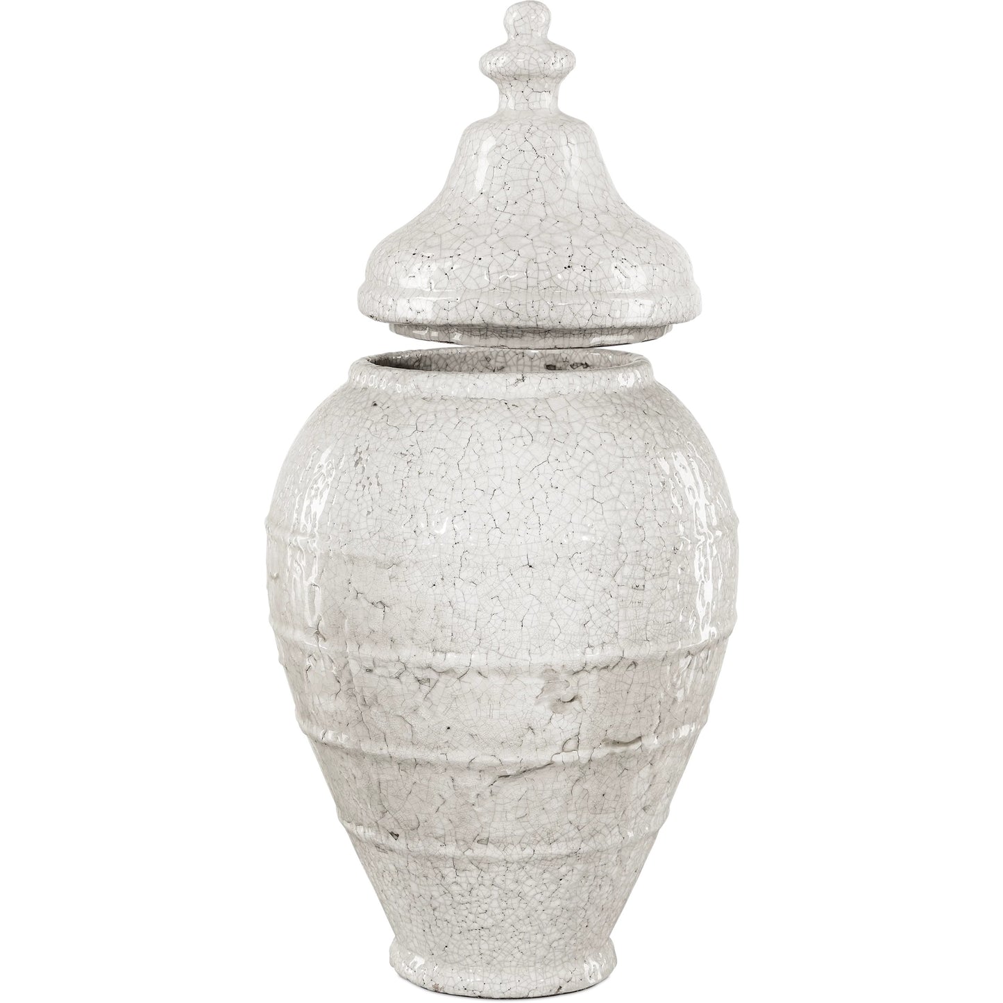005 SI-2191869 | Additional Silo | Virginal Jar by Currey and Company in antique white. Made from terracotta in a modern style.