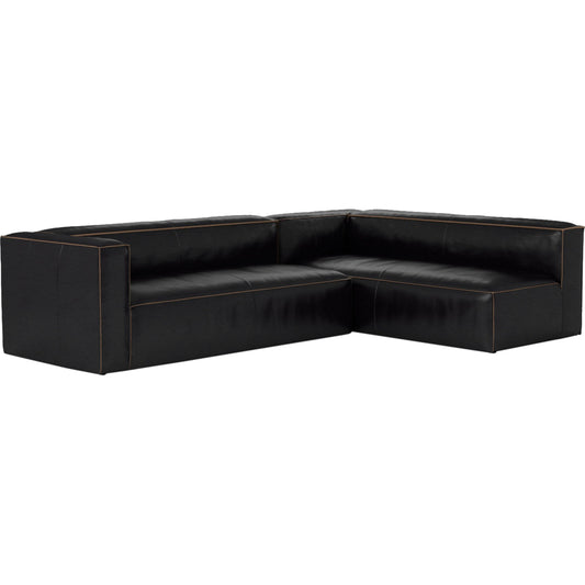 005 SI-1716268 | Primary Silo | Nolita Sectional Sofa by Four Hands. Made from top grain leather, solid ash, 100% polyester in a modern style.