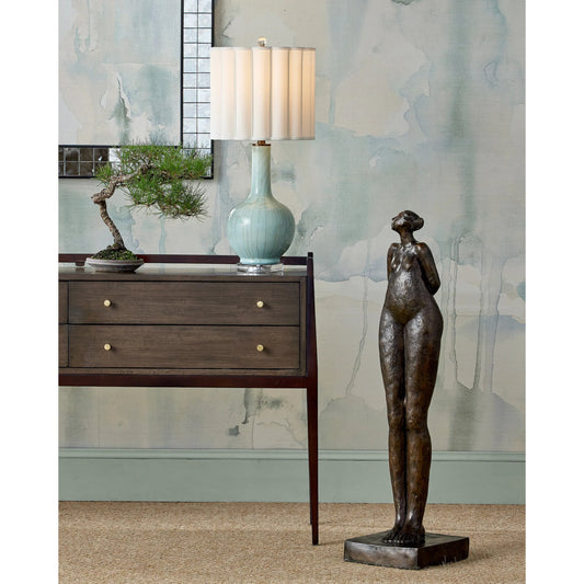 The Tall Empress Bronze by Currey and Company in bronze. Made from bronze in a rustic style.