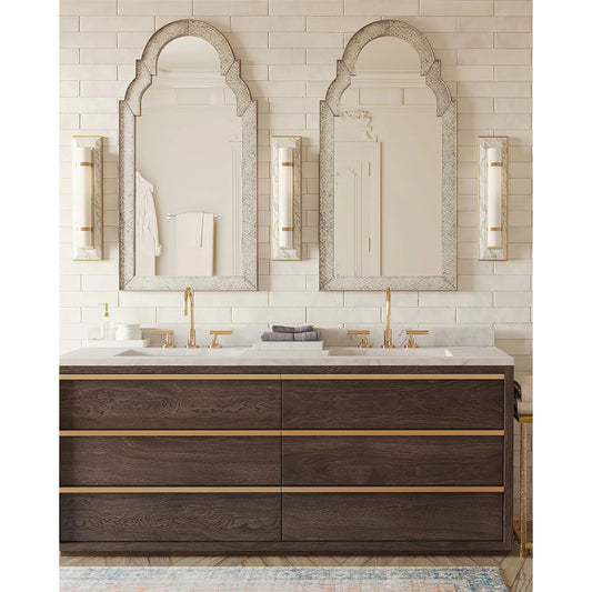 Bruneau Wall Sconce by Currey and Company. Made from alabaster, steel, glass in a modern style.