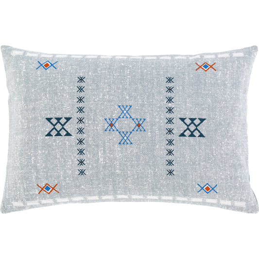 001 SR-879752,SR-879753 | Primary Silo | Cactus Silk Pillow - 36832 by Surya in slate, white, deep teal, blue, burnt orange. Made from 100% cotton in a eclectic & global style.