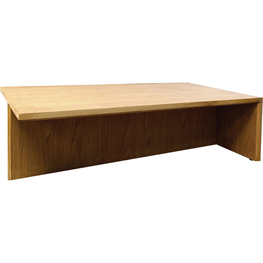 001 SI-2133327 | Additional Silo | Cascata Coffee Table - 530931 by Livabliss in top: brown; base: brown and natural. Made from top: wood veneer, base: wood veneer in a modern style.