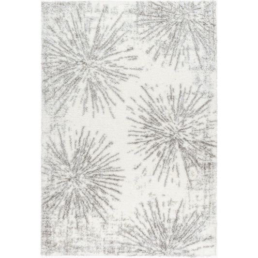 Cloudy Shag Rug - 490542 by Livabliss in off-white, gray. Made from face: 100% polyester, warp: 60% jute, 40% polyester in a unique style.