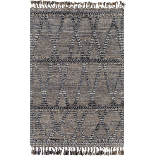 001 SI-1796252,SI-1796254,SI-1796256 | Primary Silo | Cadiz CDZ-2302 Rug by Surya in black, gray, charcoal, dark brown, olive, light gray. Made from 100% wool in a unique style.