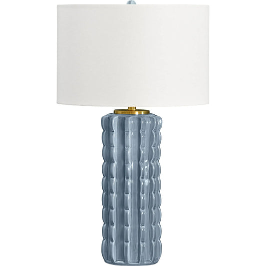 Cece Scalloped Ceramic Table Lamp by Worlds Away. Made from unique in a eclectic & global style.