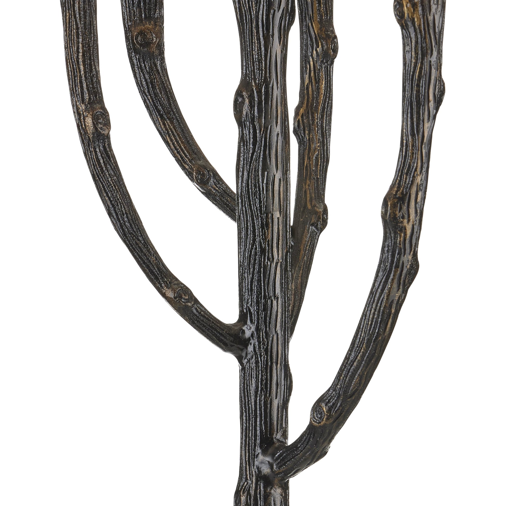 Mangrove Floor Lamp by Currey and Company in bronze. Made from cast aluminum in a cottage & farmhouse style.