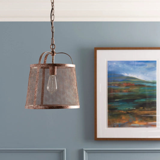 Coleherne Pendant - 25309 by Surya in black, rust and paintedpainted. Made from metal in a modern style.