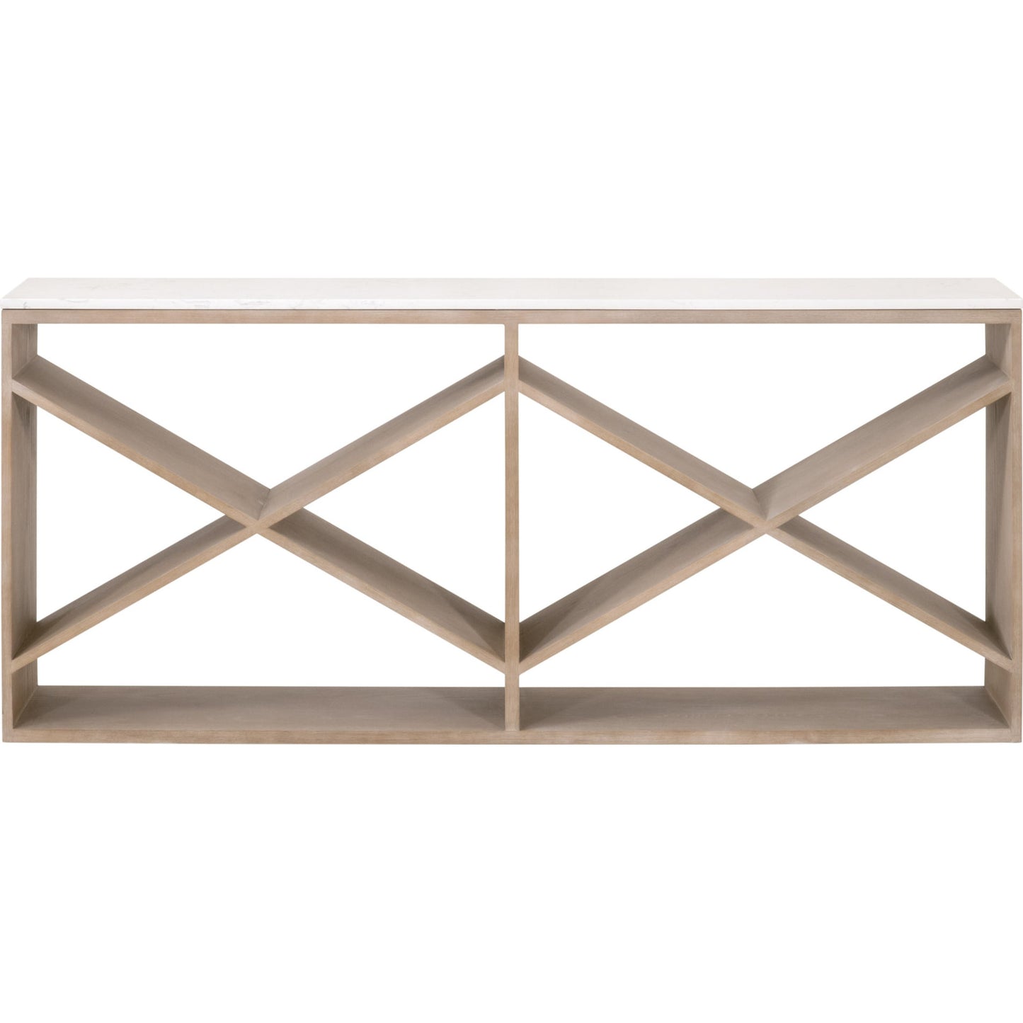 002 SI-1826864 | Additional Silo | Cellar Console Table by Essentials For Living in gray oak, white quartz. Made from solid oak wood, solid quartz in a modern style.