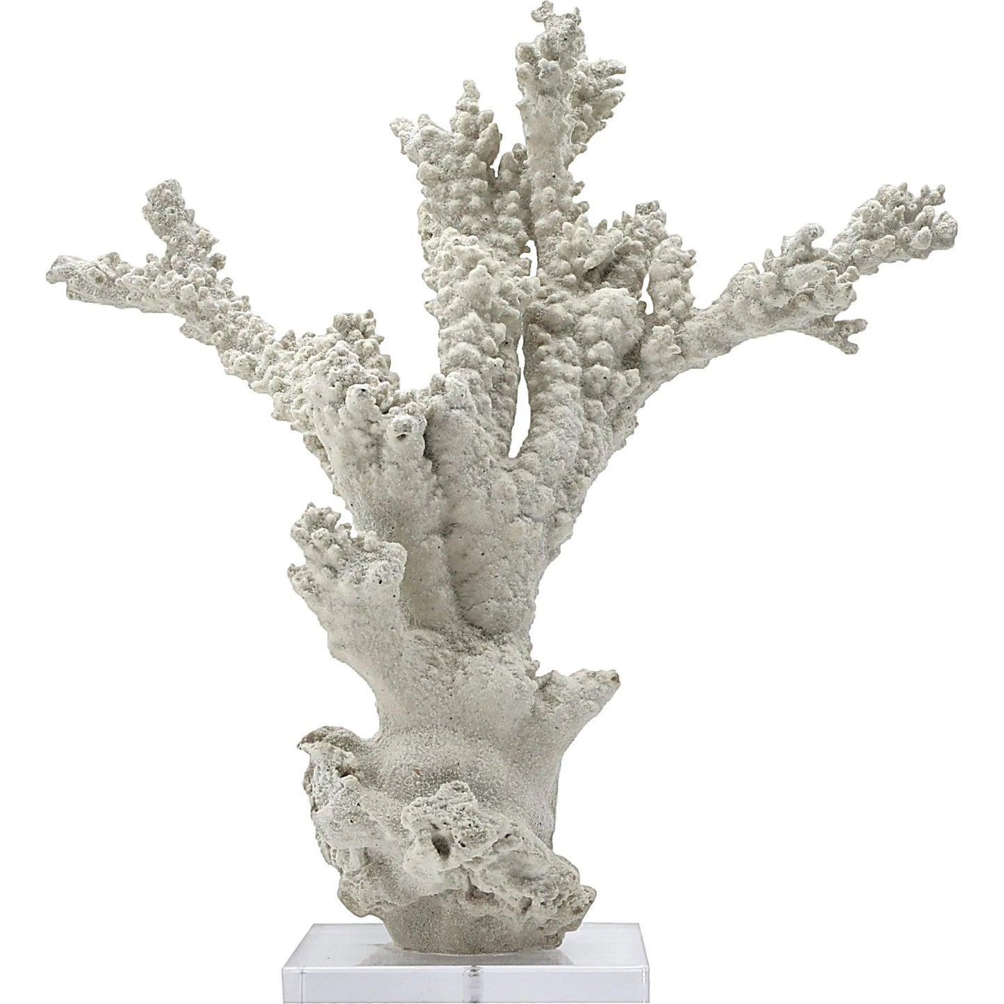 000 SI-2633352 | Primary Silo | Coastal Coral Sculpture on Acrylic Base by Zentique in off white and white. Made from resin, acrylic in a unique style.