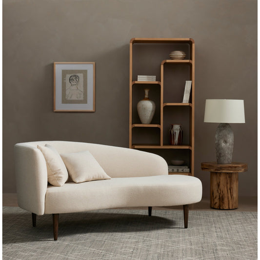 Luna Chaise by Four Hands in capri oatmeal. Made from 100% polyester, solid oak in a modern style.