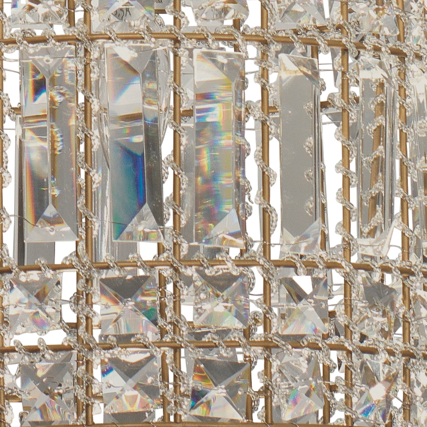 003 SR-707880 | Closeup | Crystal Pendant Chandelier by Lifestyle by JY in antique gold with clear crystals. Made from iron, glass in a transitional style.