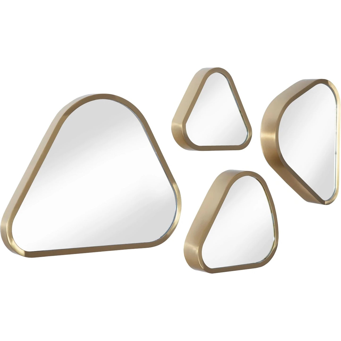 005 SR-939571 | Additional Silo | Pebble Mirrors (Set of 4) by Phillips Collection in gold and brushed brass. Made from metal, glass in a cottage & farmhouse style.