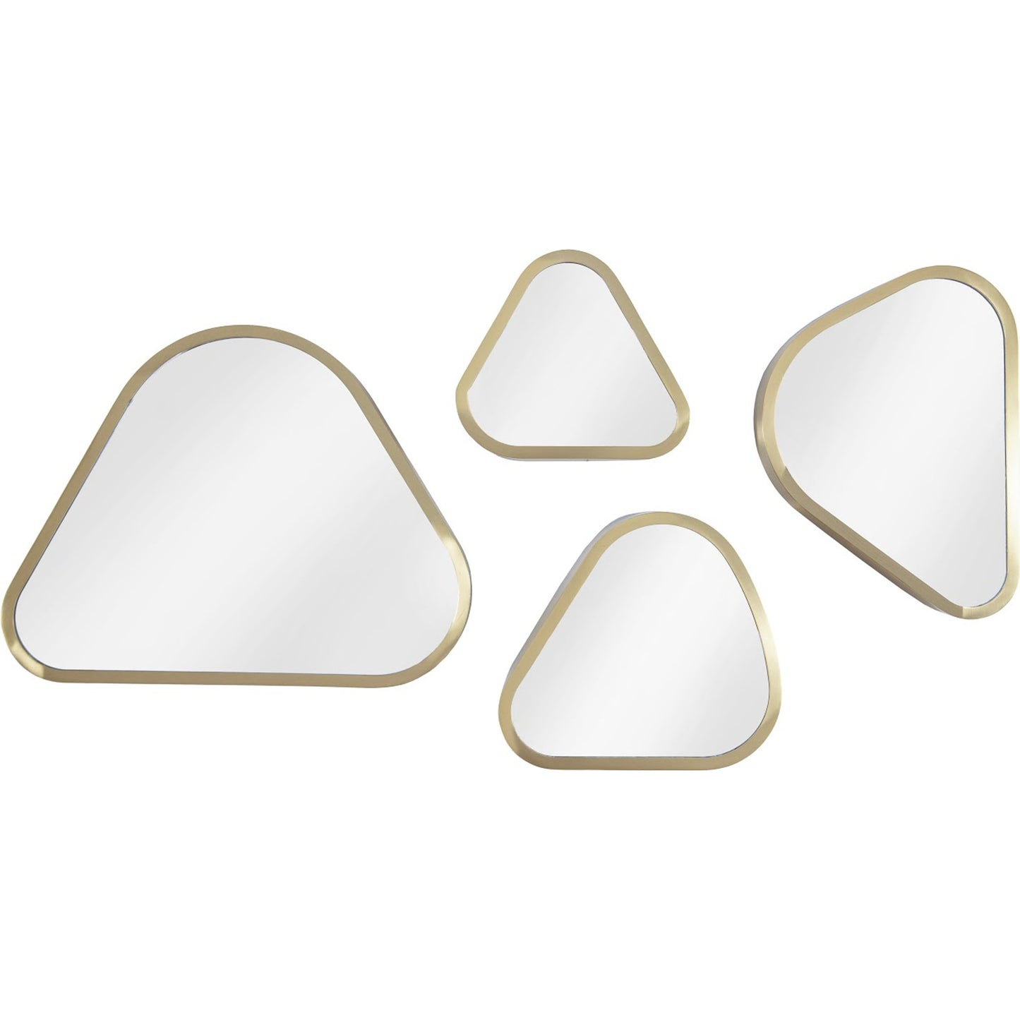 001 SR-939571 | Additional Silo | Pebble Mirrors (Set of 4) by Phillips Collection in gold and brushed brass. Made from metal, glass in a cottage & farmhouse style.