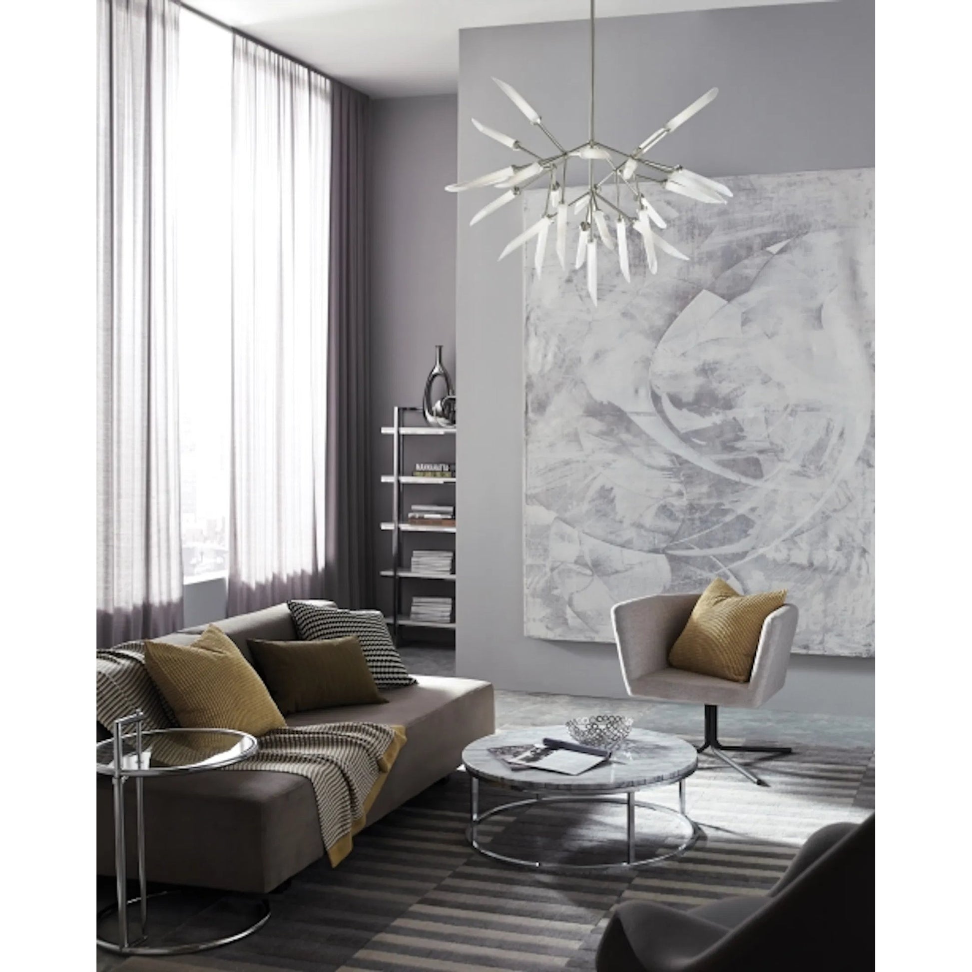 Spur Chandelier by Tech Lighting. Made from aluminum in a modern style.