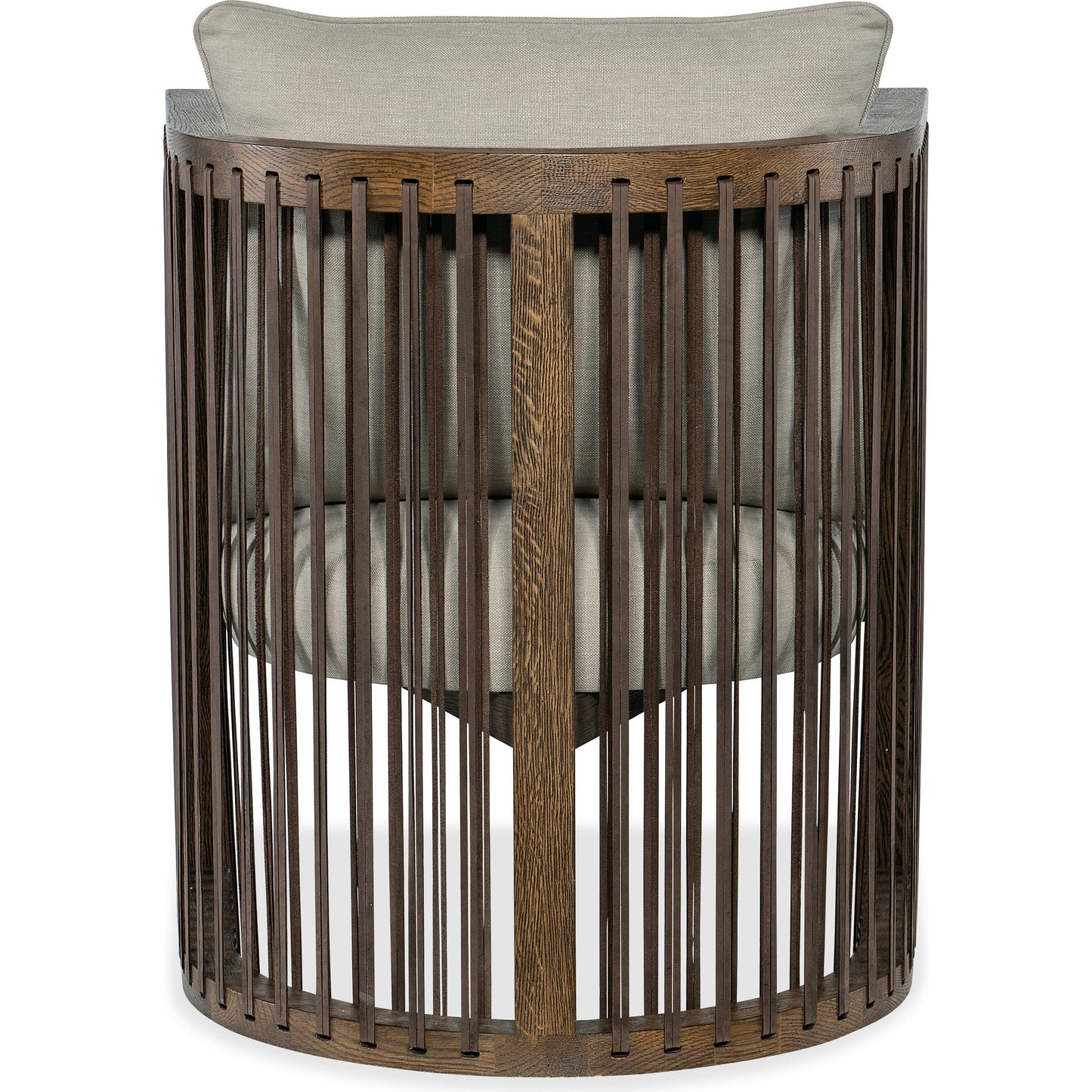 002 SI-1873282 | Additional Silo | Wilde Club Chair by Hooker Furniture in beige and dark wood, beige. Made from fabric, leather strapping in a transitional style.