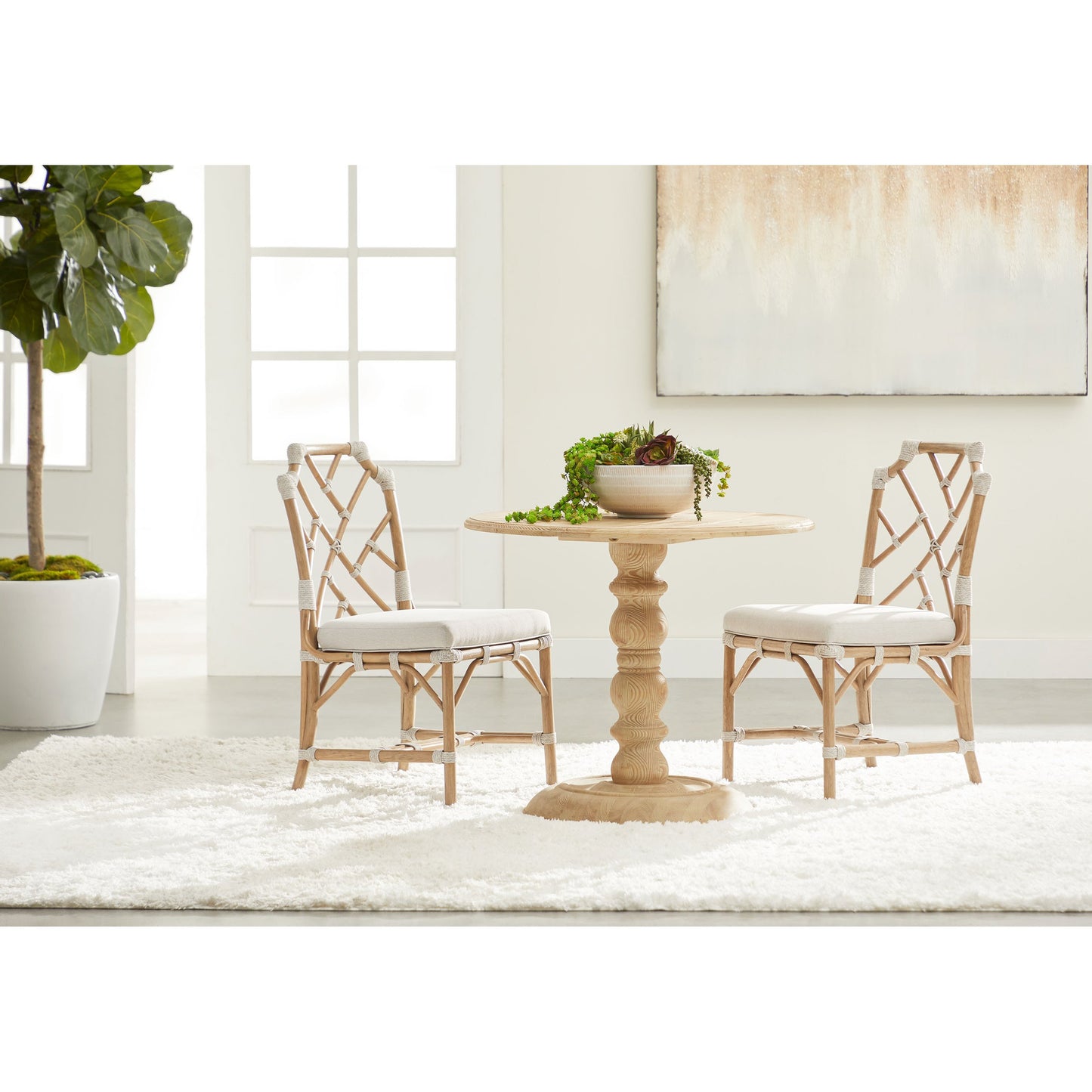 016 SR-789350,SR-789351 | Lifestyle | Chelsea Dining Table by Essentials For Living in smoke gray. Made from solid reclaimed pine, reclaimed pine veneer in a cottage & farmhouse style.