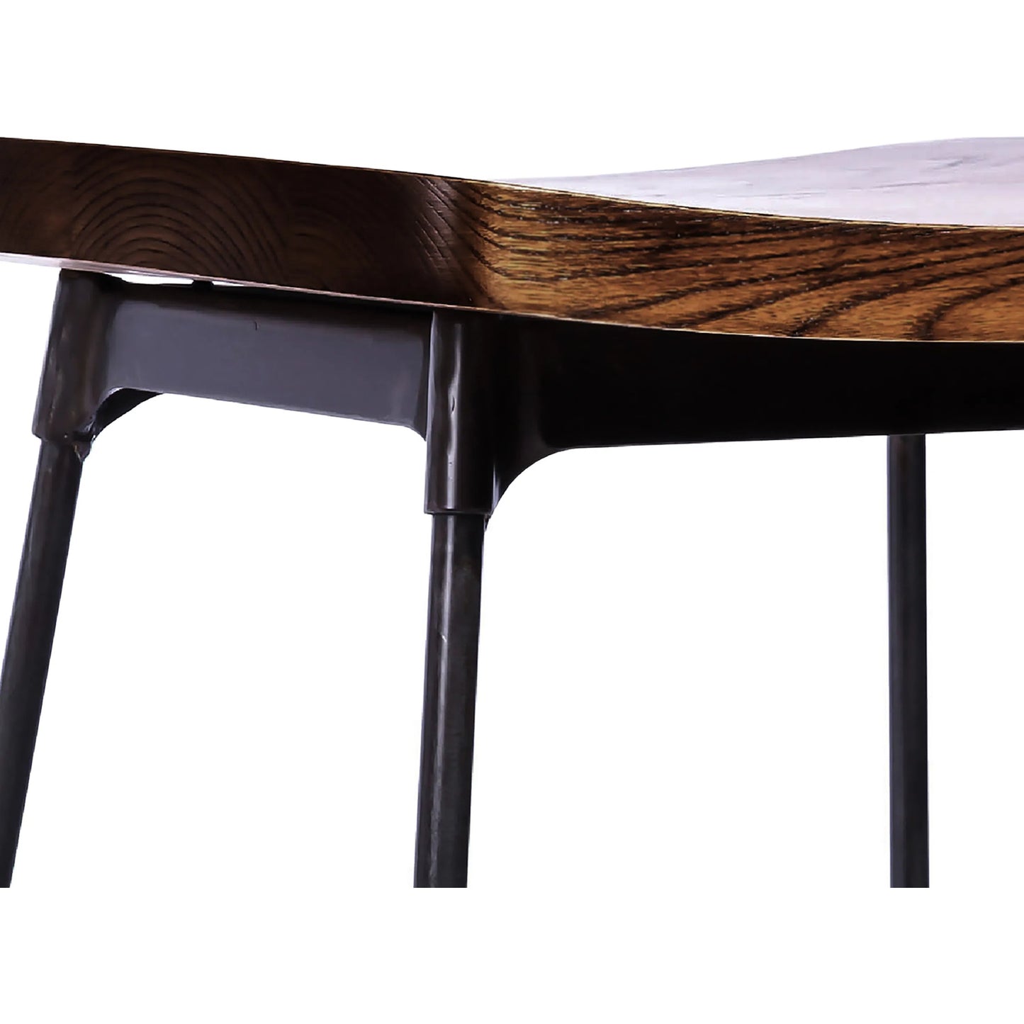 003 SI-2448714 | Additional Silo | Arthur Bar Stool, Wooden Seat by Zentique in matte black steel, dark brown wood. Made from steel, wood in a unique style.