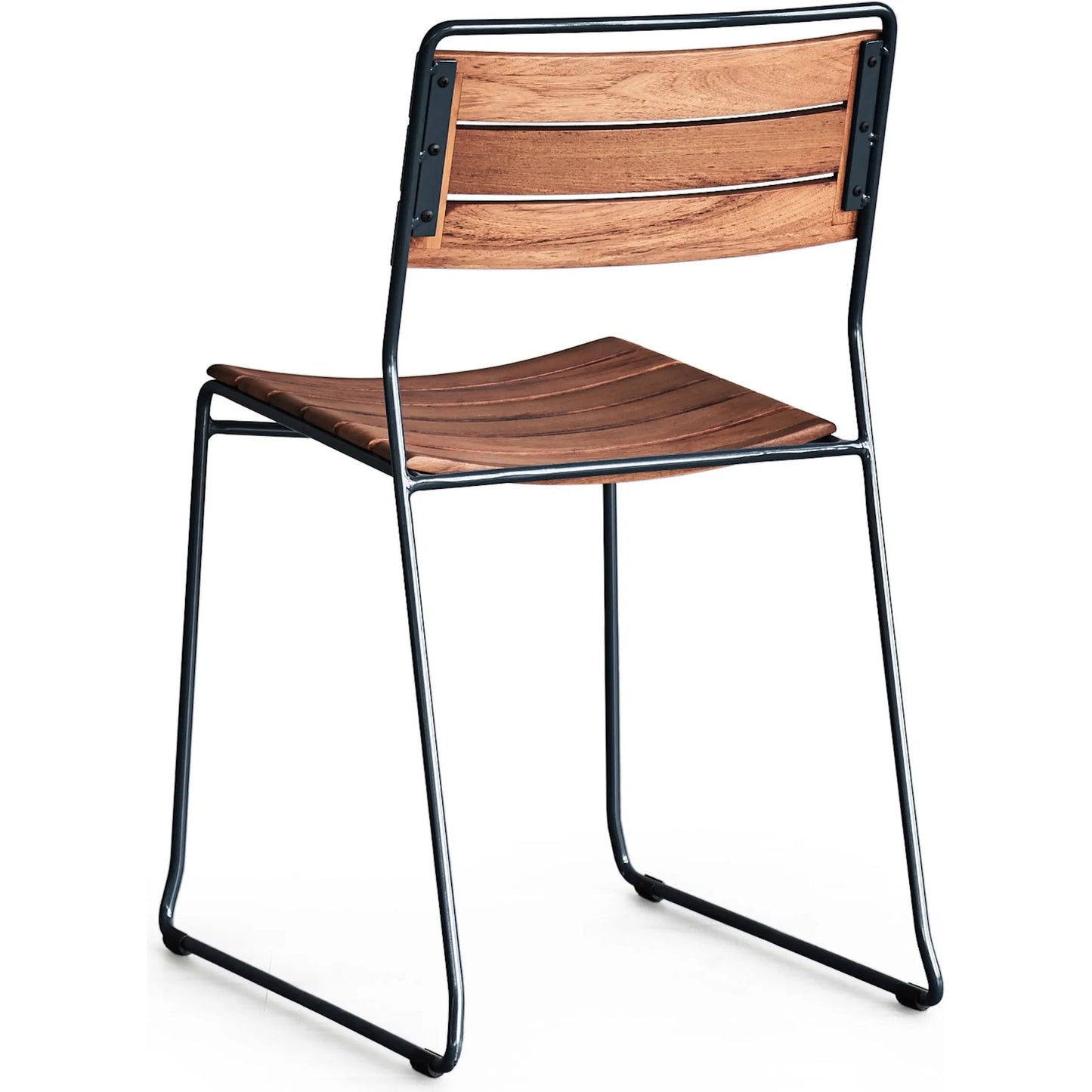 002 SI-2448896 | Additional Silo | Maddie Side Chair by Zentique in matte black steel, teak back, seat. Made from steel, teak in a unique style.