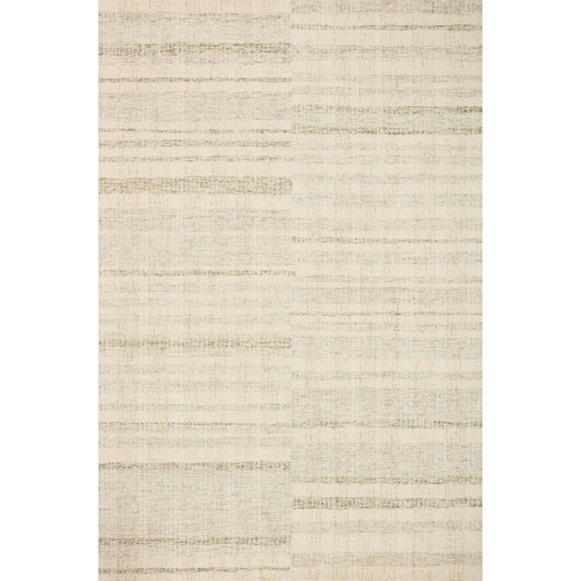 Chris CHR-02 Rug by Chris Loves Julia x Loloi in natural, sage. Made from 100% wool in a unique style.
