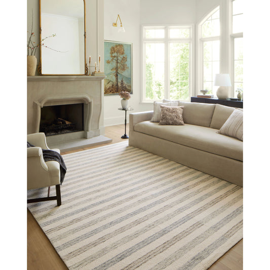 Chris CHR-05 Rug by Chris Loves Julia x Loloi in ivory, slate. Made from 100% wool in a unique style.