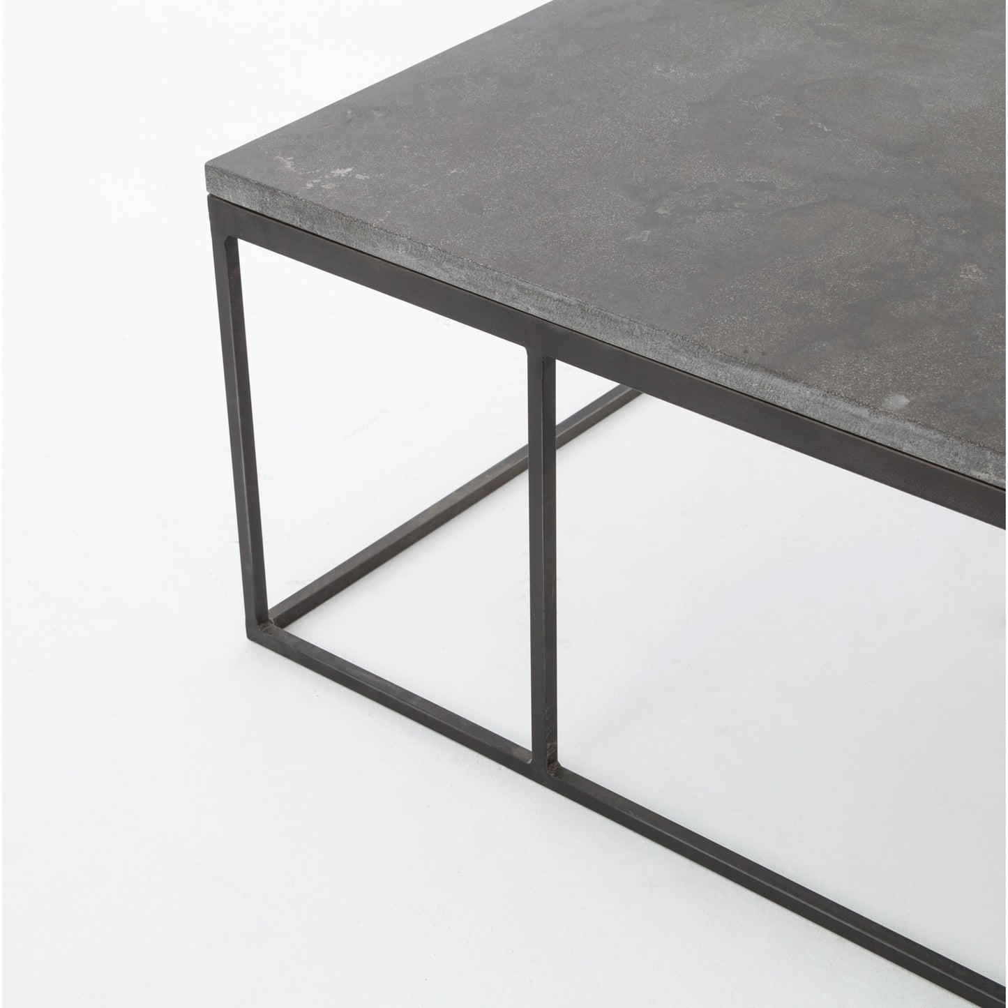 005 S-338907 | Additional Silo | Harlow Coffee Table by Four Hands in blue stone, gunmetal. Made from bluestone, iron in a modern style.