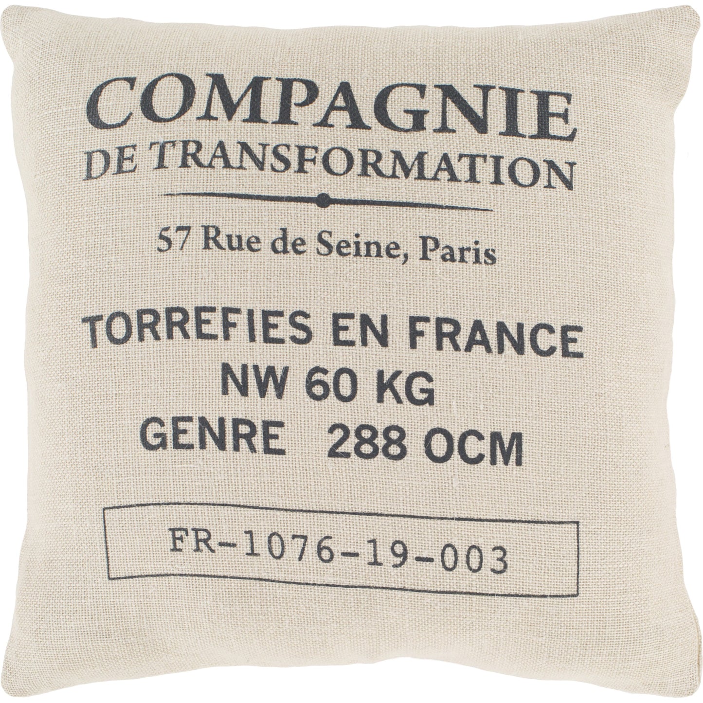 001 S-347041,S-347042,S-347043,S-347044 | Primary Silo | Circa Pillow - 22699 by Surya in cream, charcoal. Made from 100% jute in a cottage & farmhouse style.