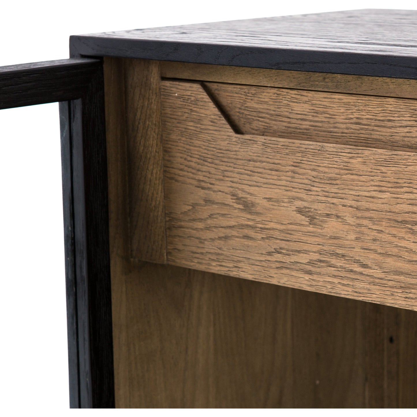 013 SR-369139 | Additional Silo | Millie Sideboard by Four Hands in matte black, drifted oak. Made from unique in a modern style.