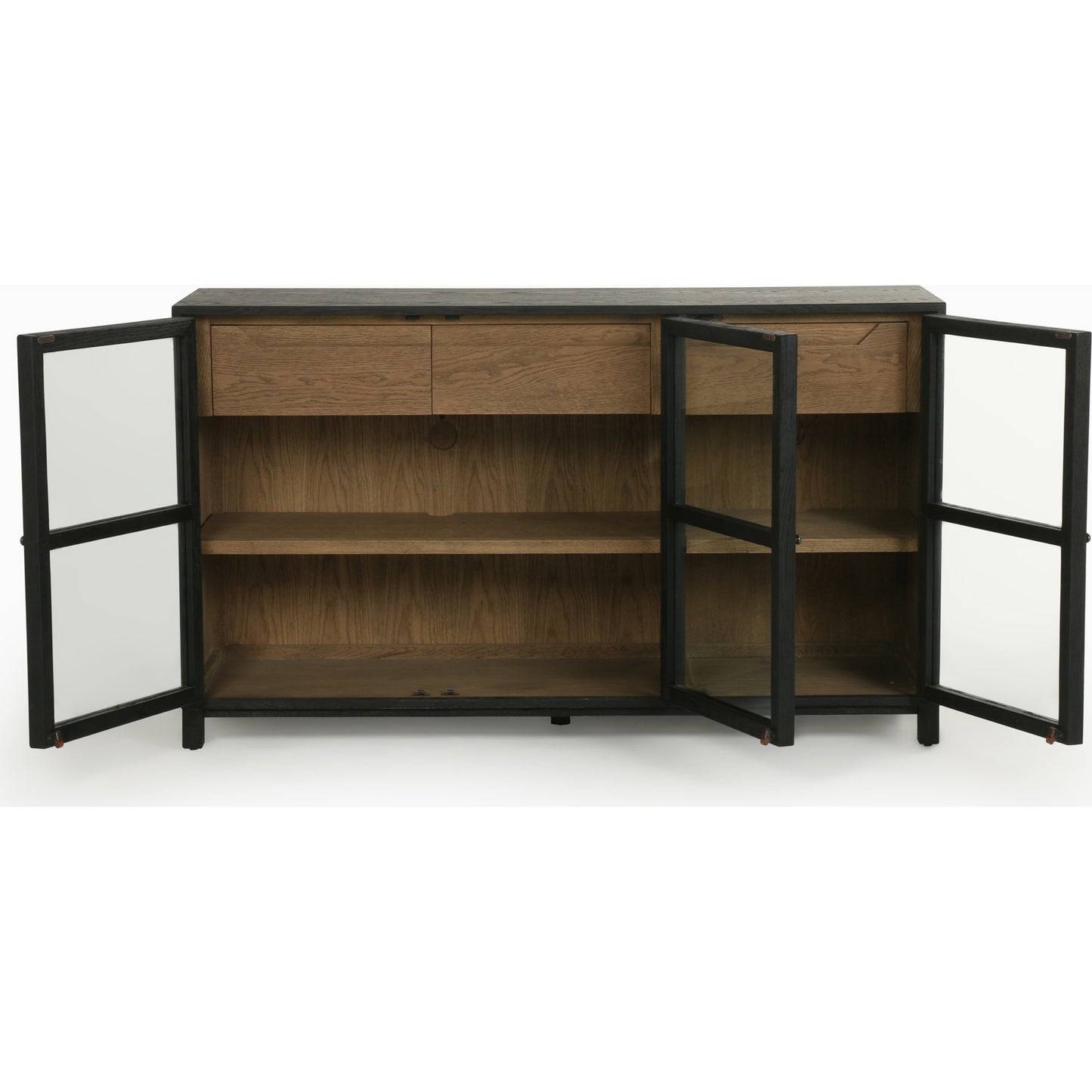 012 SR-369139 | Additional Silo | Millie Sideboard by Four Hands in matte black, drifted oak. Made from unique in a modern style.