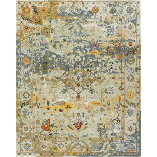 Citrine CIT05 Rug by Jaipur Living in orange, gray. Made from 60% viscose, 40% wool in a unique style.