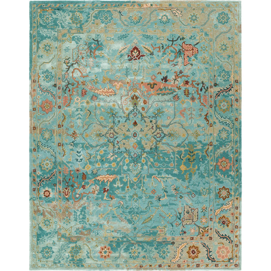 Citrine CIT13 Rug by Jaipur Living in turquoise, pink. Made from 65% viscose 35% wool in a unique style.