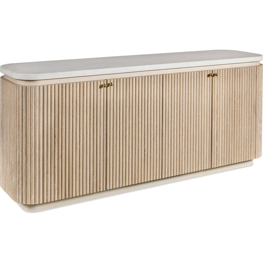 Morghan Credenza by Maitland-Smith in cerused oak, antique white. Made from unique in a transitional style.