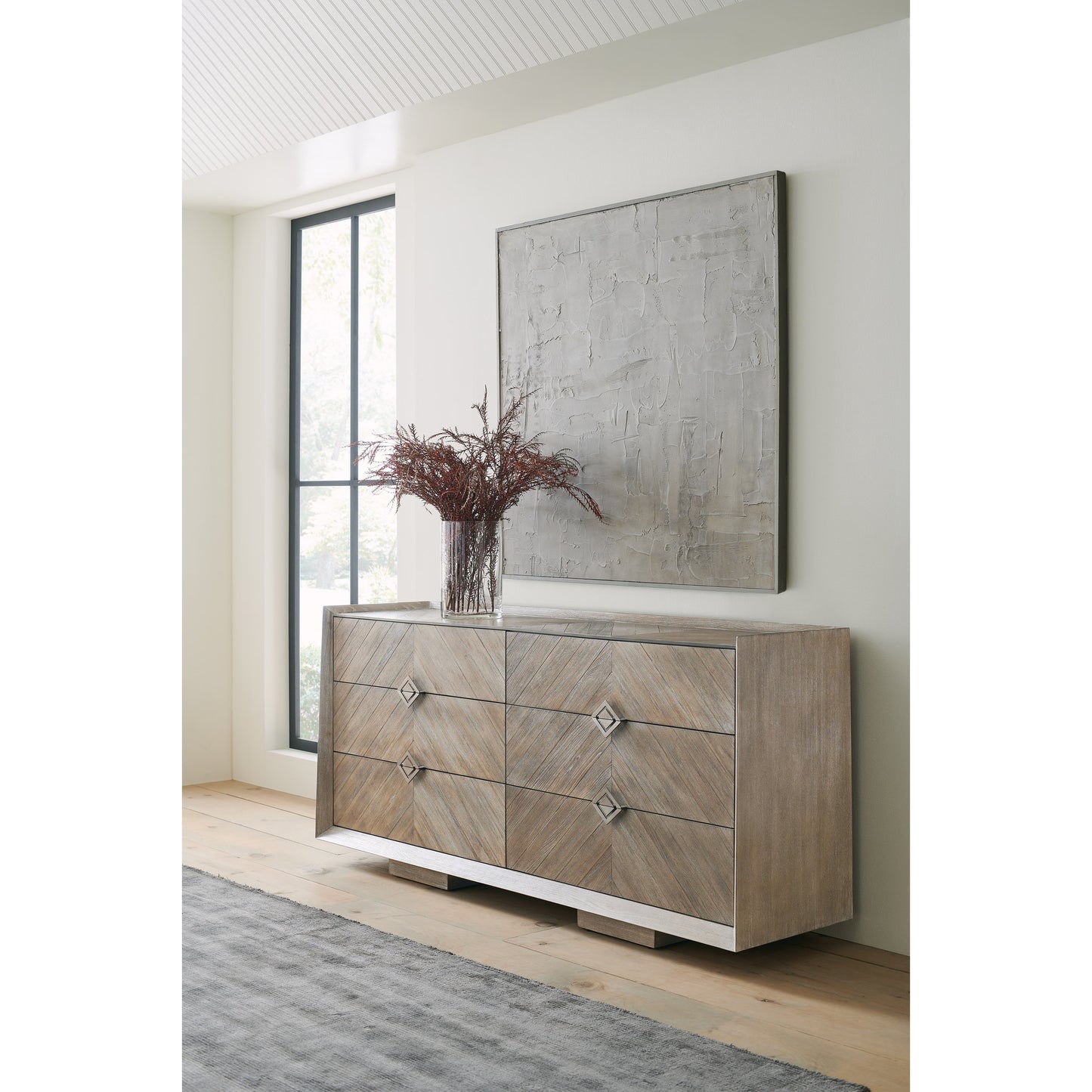 006 SR-845811 | Lifestyle | Naturally by Caracole in natural and ash driftwood, sundance gold. Made from ash, quarter ash in a modern style.