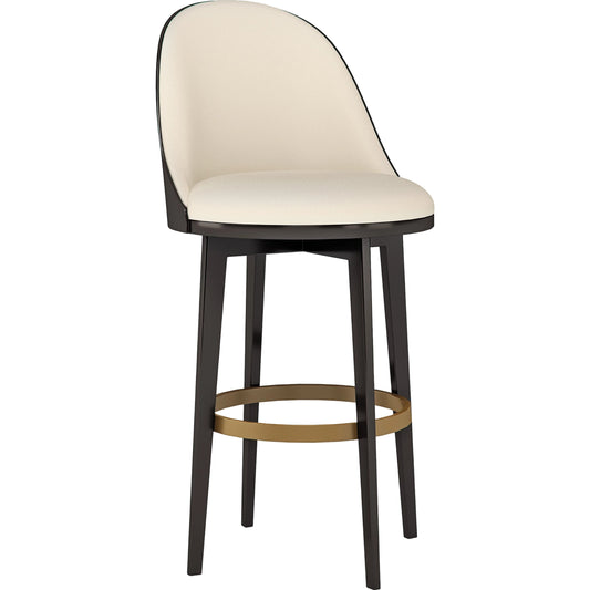 Another Round Bar Stool by Caracole. Made from birch in a transitional style.
