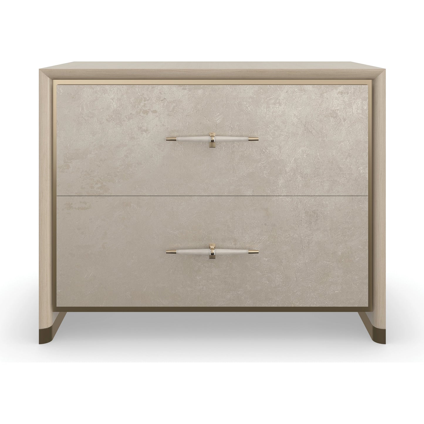 003 SI-2095915 | Additional Silo | Hang Up Large Nightstand by Caracole in dry martini, winter frost, brushed gold. Made from asian hardwood, koto in a modern style.