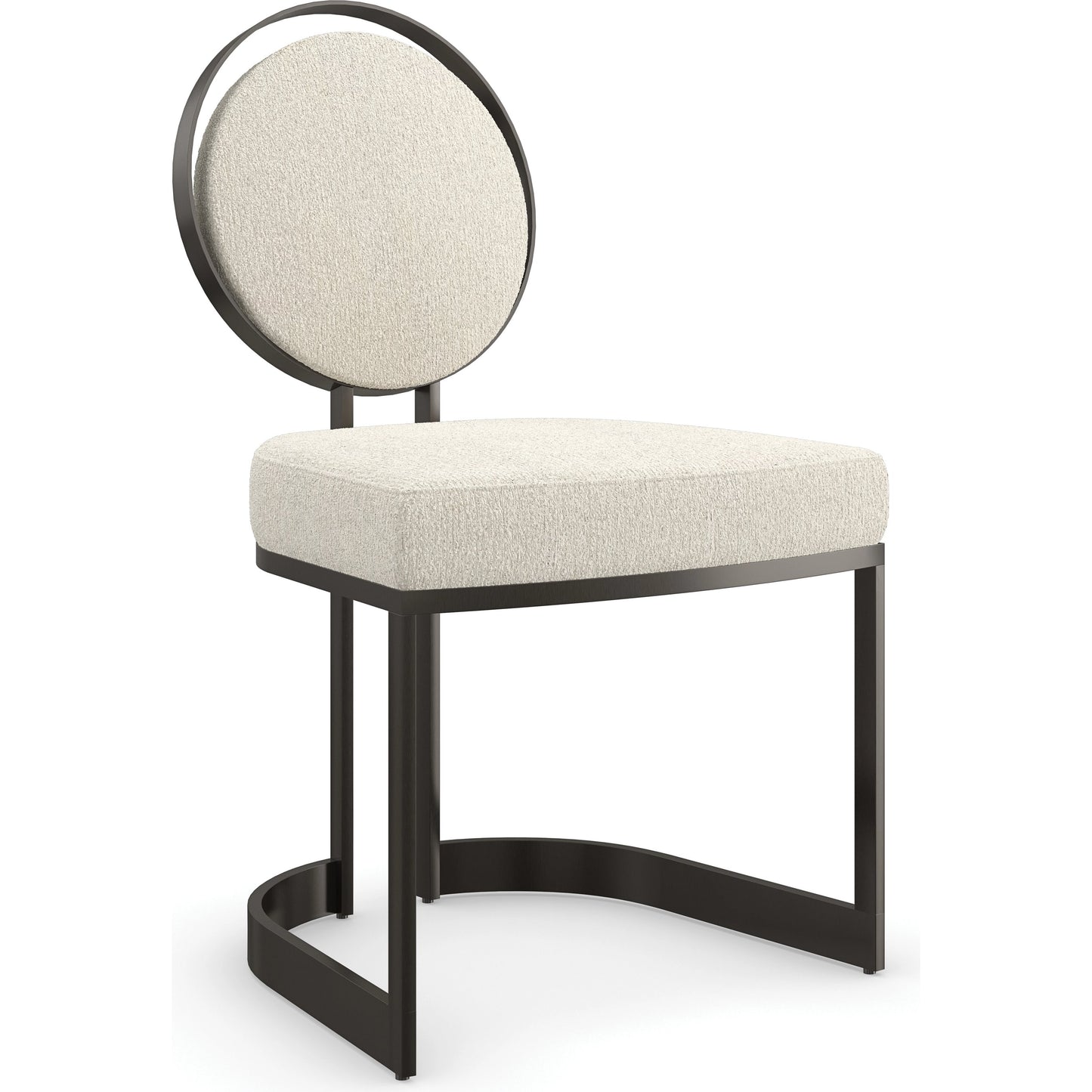 001 SI-2095932 | Additional Silo | La Lune Dining Chair (Set of 2) by Caracole in ivory and chocolate bronze. Made from metal in a modern style.