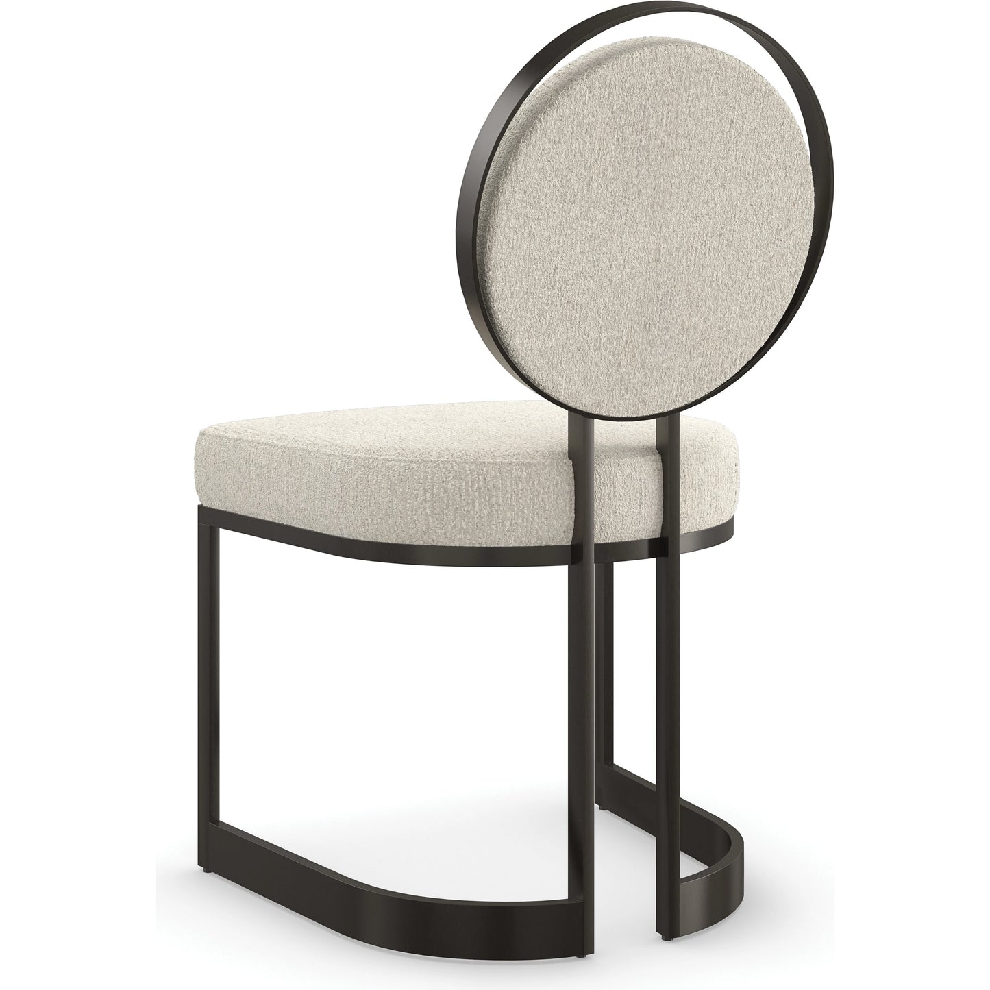 002 SI-2095932 | Additional Silo | La Lune Dining Chair (Set of 2) by Caracole in ivory and chocolate bronze. Made from metal in a modern style.