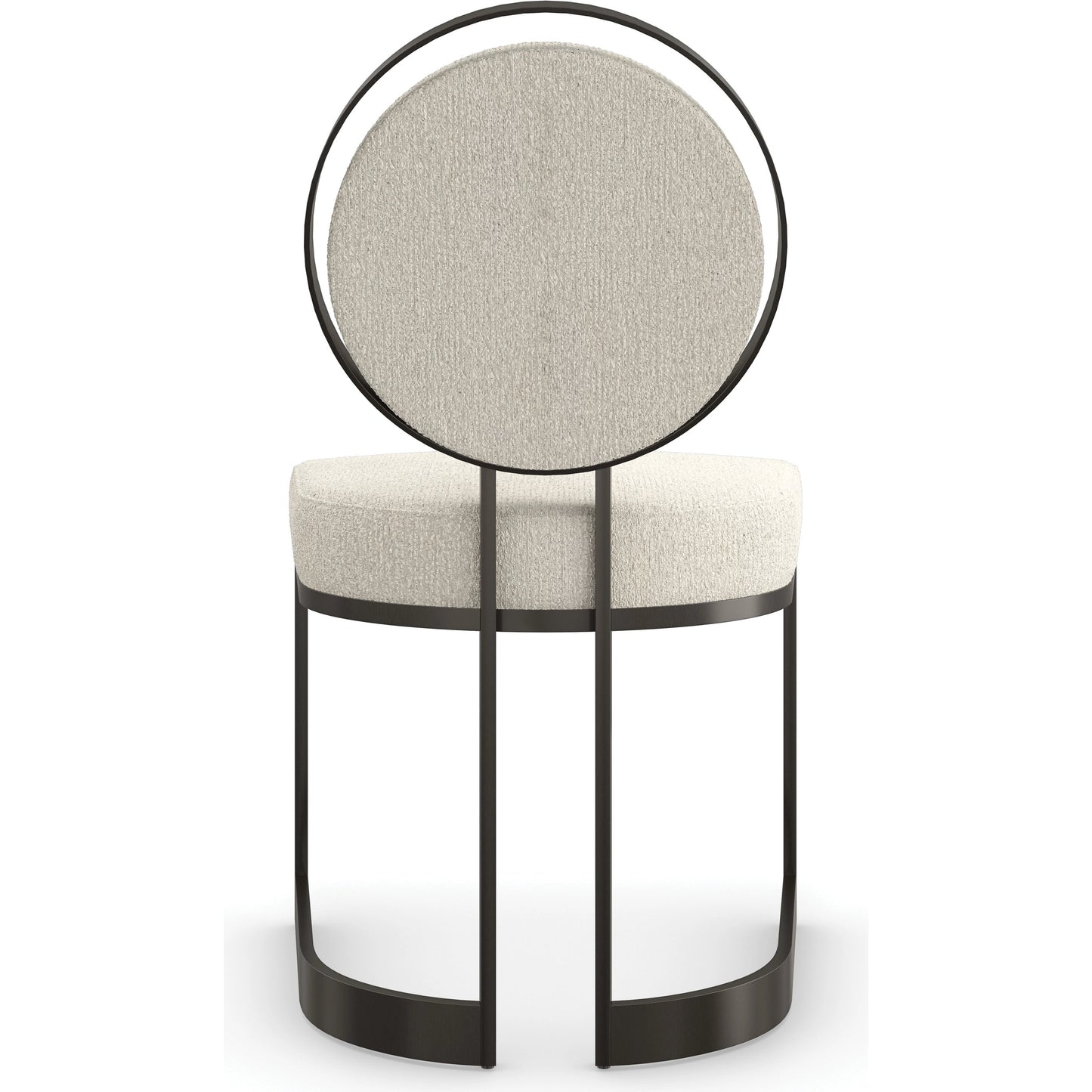 003 SI-2095932 | Additional Silo | La Lune Dining Chair (Set of 2) by Caracole in ivory and chocolate bronze. Made from metal in a modern style.