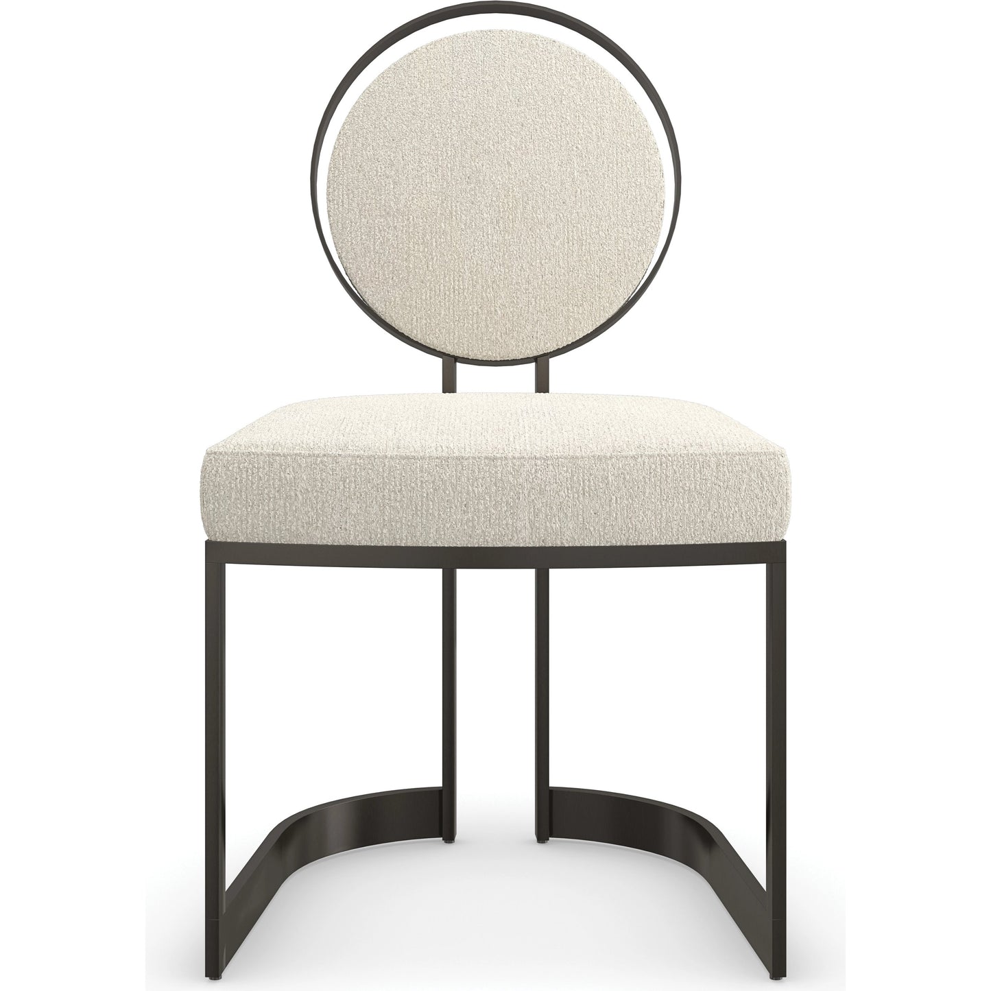 004 SI-2095932 | Additional Silo | La Lune Dining Chair (Set of 2) by Caracole in ivory and chocolate bronze. Made from metal in a modern style.