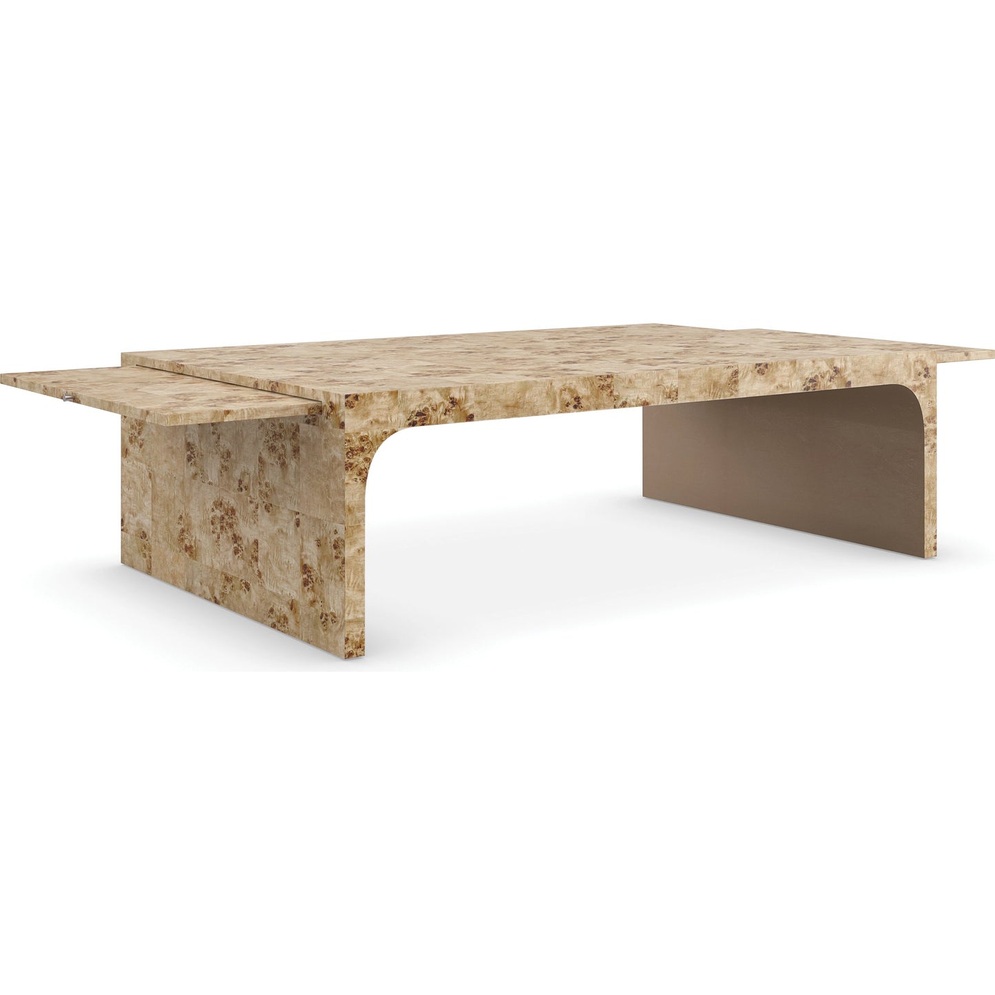 003 SI-2095933 | Additional Silo | Burlesque Cocktail Table by Caracole in mappa burl, brazen bronze leaf. Made from asian hardwood, mappa burl in a modern style.