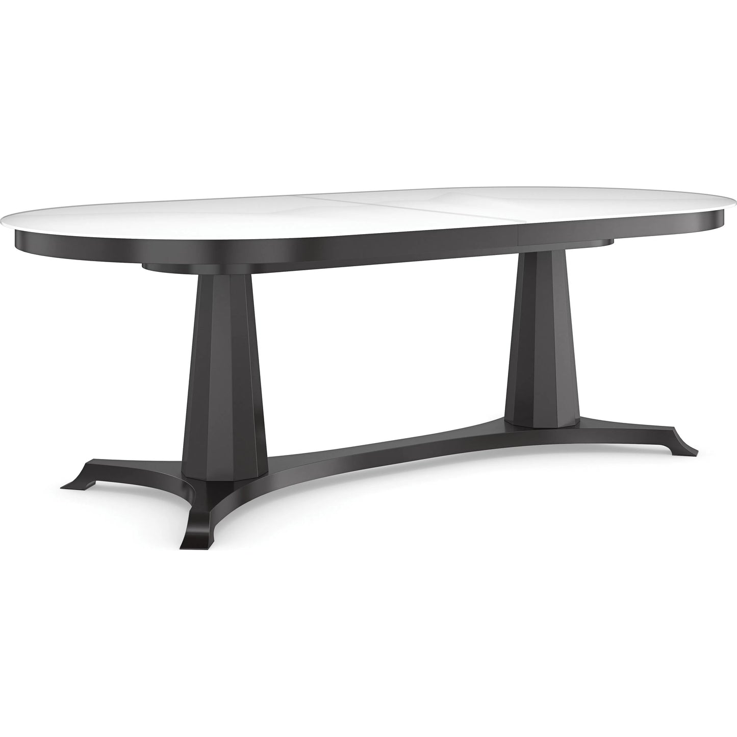 001 SI-2193795 | Primary Silo | Bordeaux Dining Table by Caracole in almost black. Made from asian hardwood, acacia, glass, birch in a unique style.
