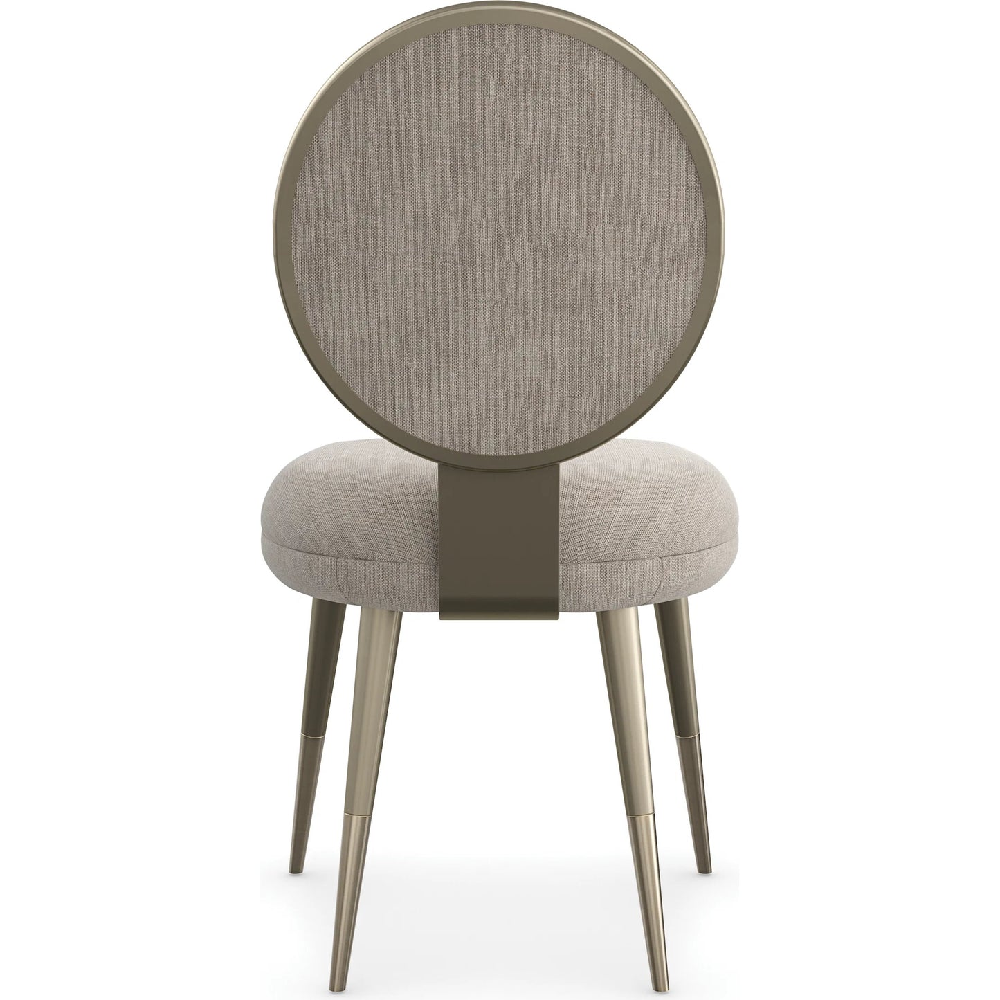 005 SI-2193801 | Additional Silo | Apollo Side Chair by Caracole in brushed whisper of gold, twinkling argent. Made from asian hardwood in a transitional style.