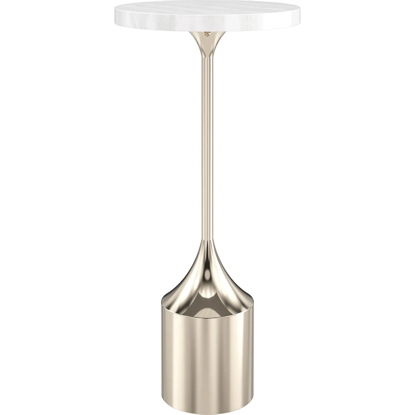 001 SI-2193813 | Primary Silo | Beta Spot Table by Caracole in whisper of gold. Made from metal, stone in a modern style.