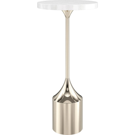 001 SI-2193813 | Primary Silo | Beta Spot Table by Caracole in whisper of gold. Made from metal, stone in a modern style.